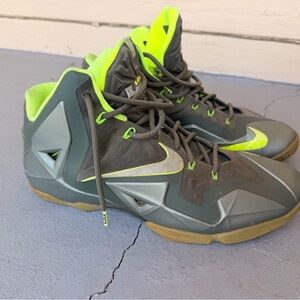 OG LeBron 11 in the "T-Rex" colorway (Dark Sea/Volt).